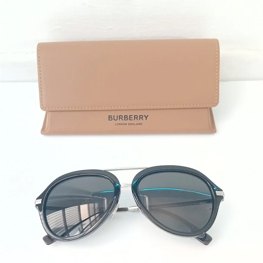 Burberry Dark Gray Aviator Men's Sunglasses BE4377 300187 58